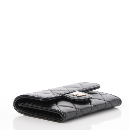 Chanel Lambskin Quilted Flap Card Holder Black 4 of 8