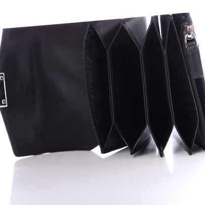 MCM Visetos Mini Accordion Card Wallet Black 5 of 7