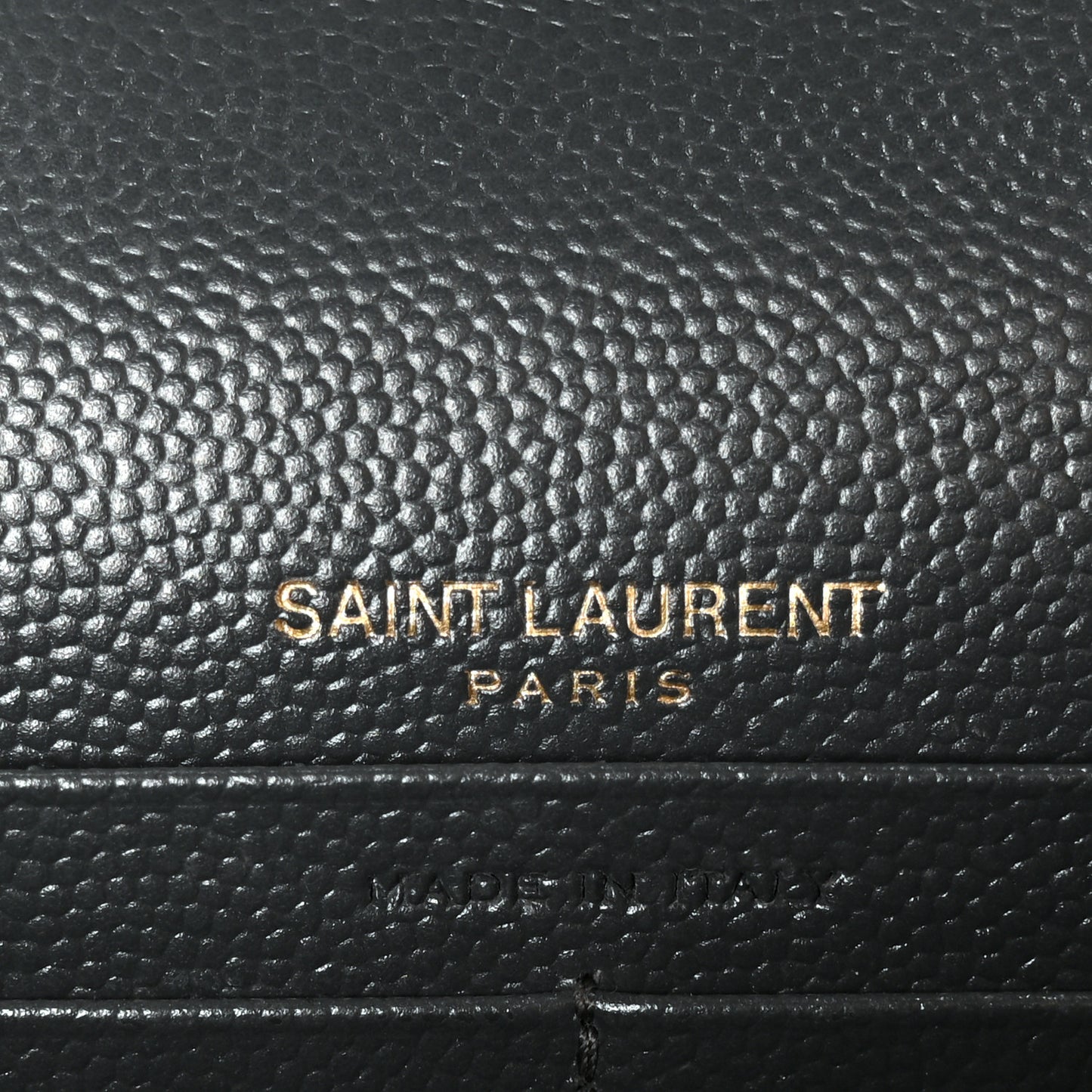 Grain De Poudre Matelasse Chevron Monogram Envelope Chain Wallet Dark Smog