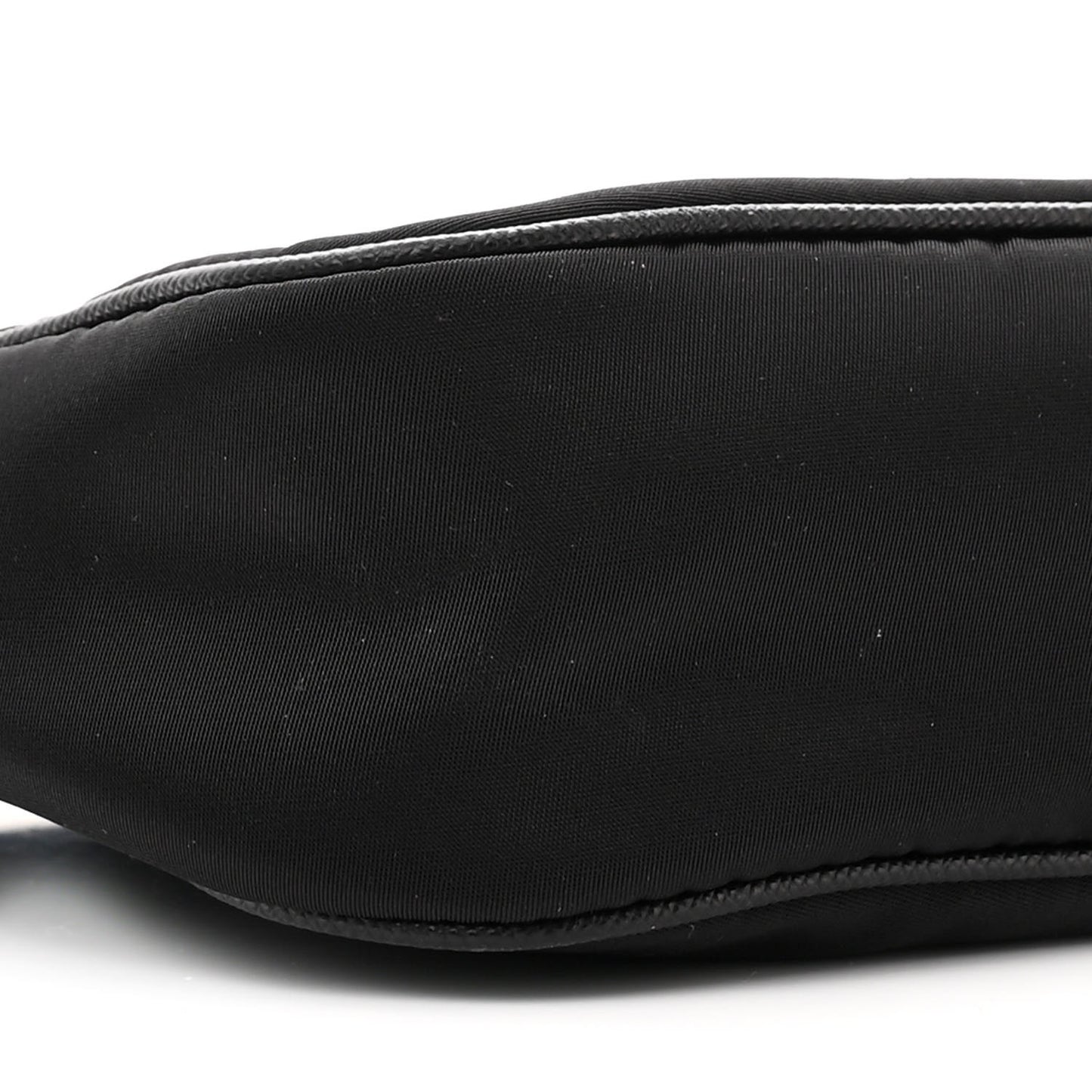 Re-Nylon Saffiano Double Pouch Shoulder Bag Black