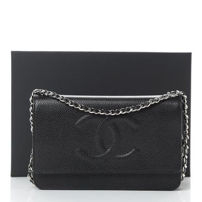 Chanel Caviar Timeless CC Wallet On Chain WOC Black 13 of 13