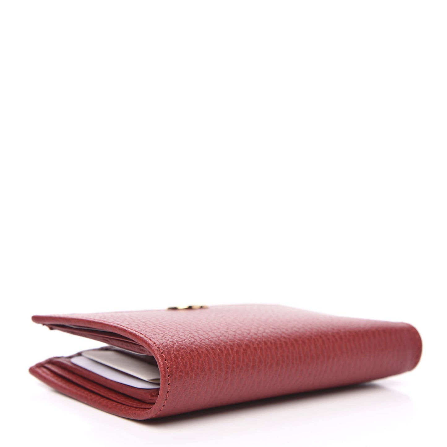 Dollar Calfskin GG Marmont Zipped Wallet Hibiscus Red