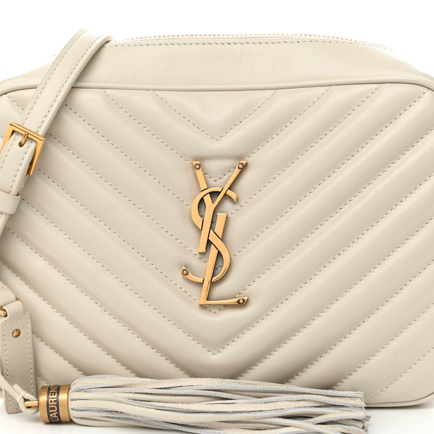 Calfskin Matelasse Monogram Lou Camera Bag Crema Soft