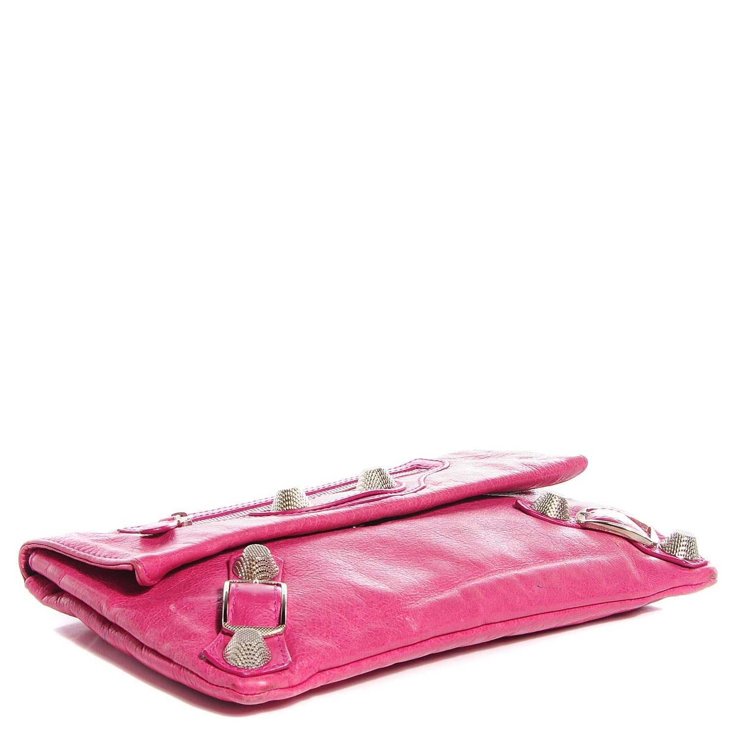Balenciaga Agneau Giant 21 Silver Hardware Envelope Clutch Cyclamen 4 of 10