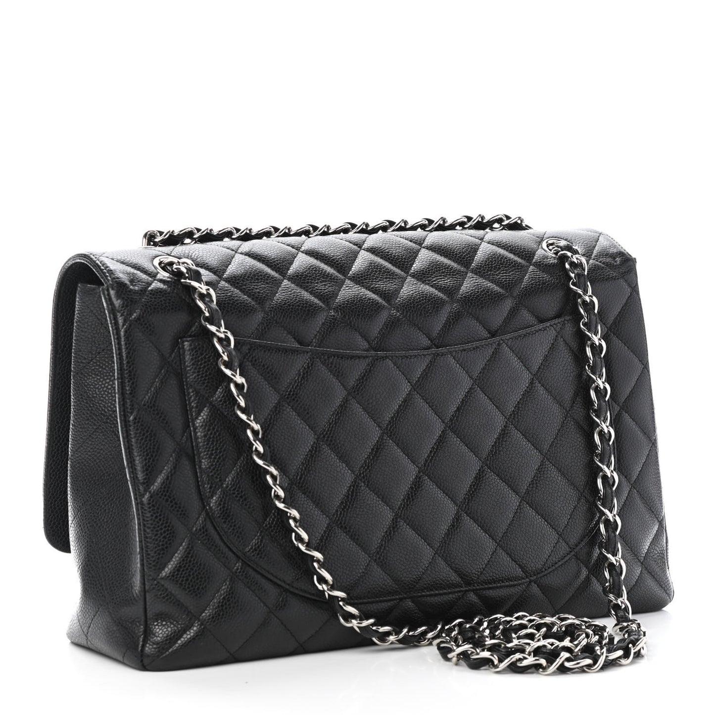 Caviar Quilted Maxi Single Flap Black