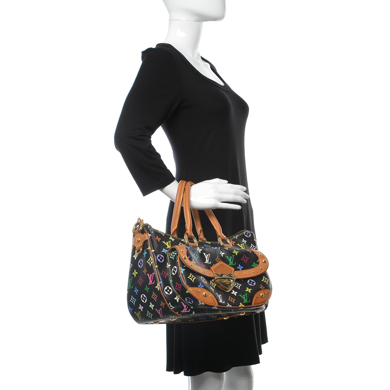 Louis Vuitton Monogram Multicolor Rita Black 2 of 17