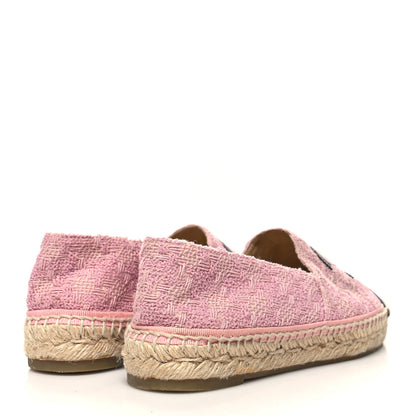 Chanel Tweed Patent CC Espadrilles 38 Pink Black 4 of 11