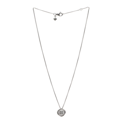 David Yurman Sterling Silver Diamond 7mm Infinity Pendant Necklace 3 of 4