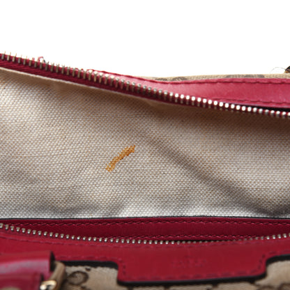 Gucci Monogram Medium Joy Boston Hibiscus Red 12 of 39