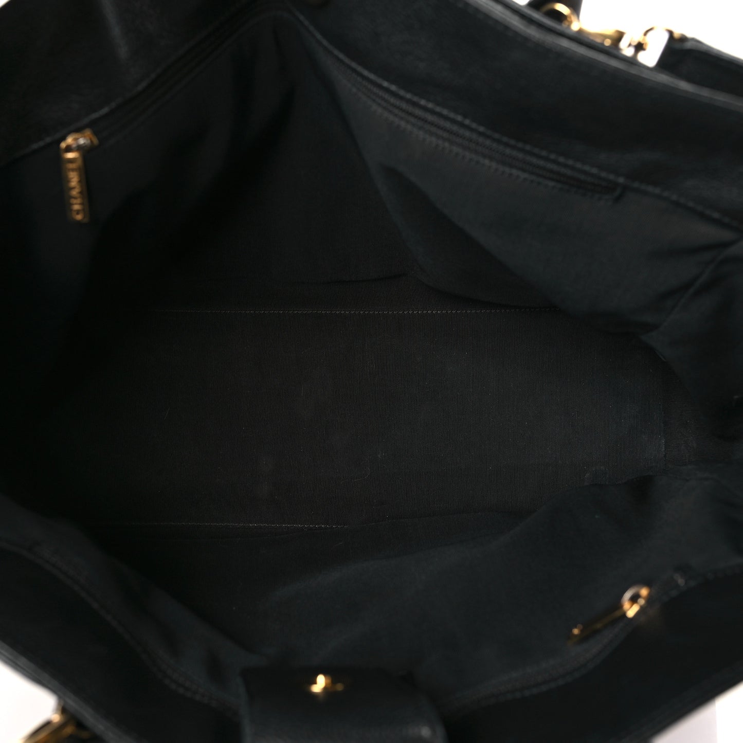 Calfskin Cerf Executive Shopper Tote Black