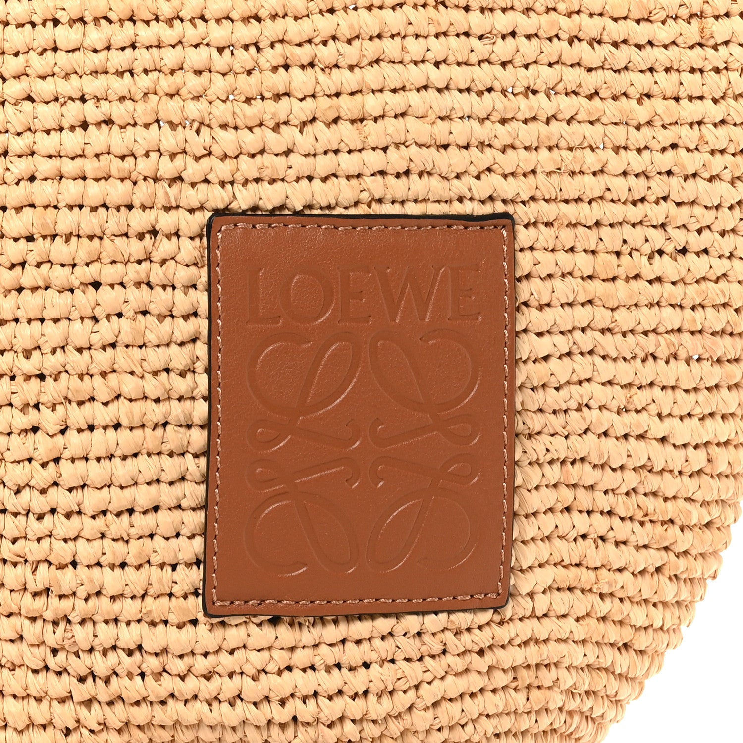 Loewe Raffia Mini Slit Tote Bag Natural Tan 7 of 9