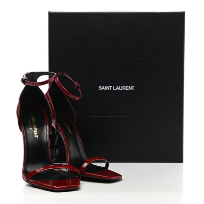 Saint Laurent Patent Opyum 110 Sandals 36.5 Hot Red 10 of 10
