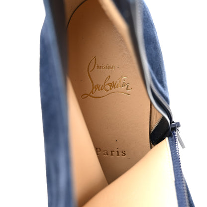 Christian Louboutin Veau Velours Turela 85 Ankle Boots 39.5 Blue 7 of 8