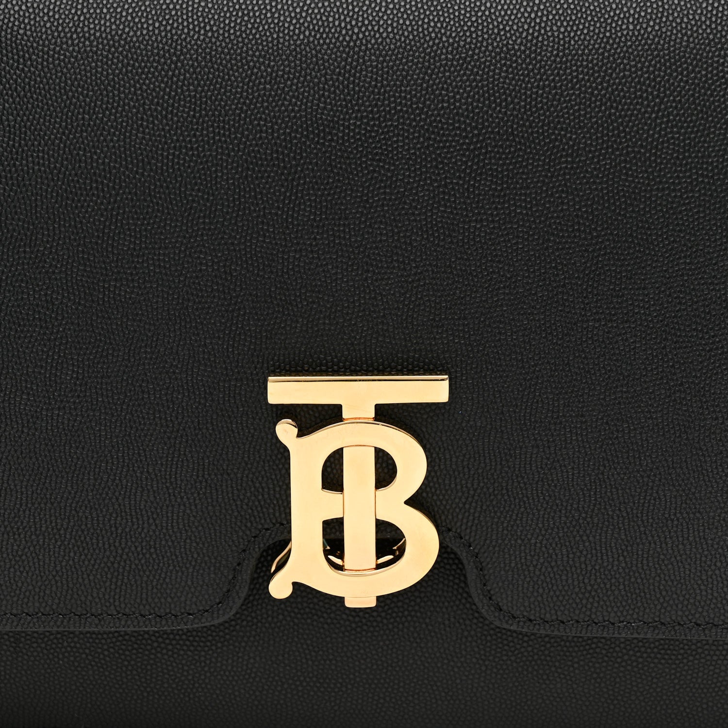 Burberry Grained Calfskin Medium TB Bag Black 7 of 9