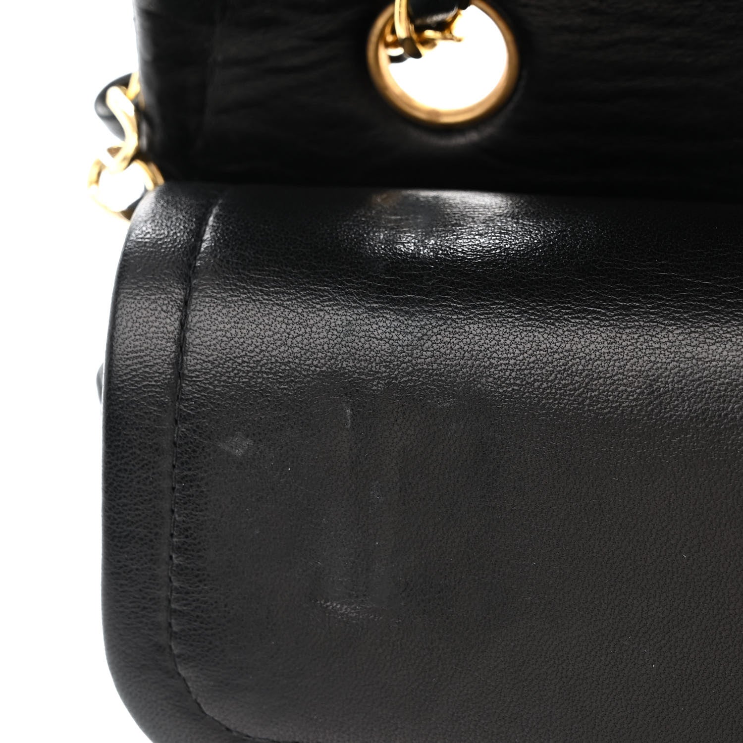 Chanel Lambskin Quilted Medium Double Flap Black 12 of 15