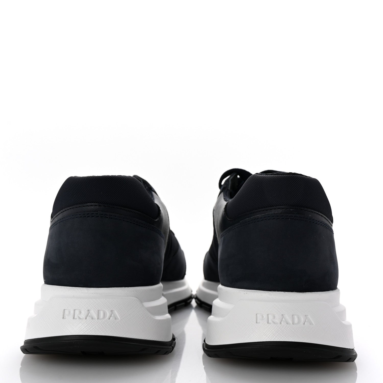 Prada Rois Nylon Triangle Logo Mens Low Top Sneakers 8.5 Bluette 6 of 10