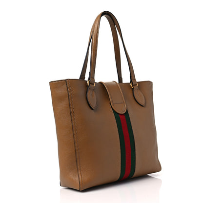 Gucci New Sakai Calfskin Lux Web Small Dahlia Tote Quartz Beige 3 of 8