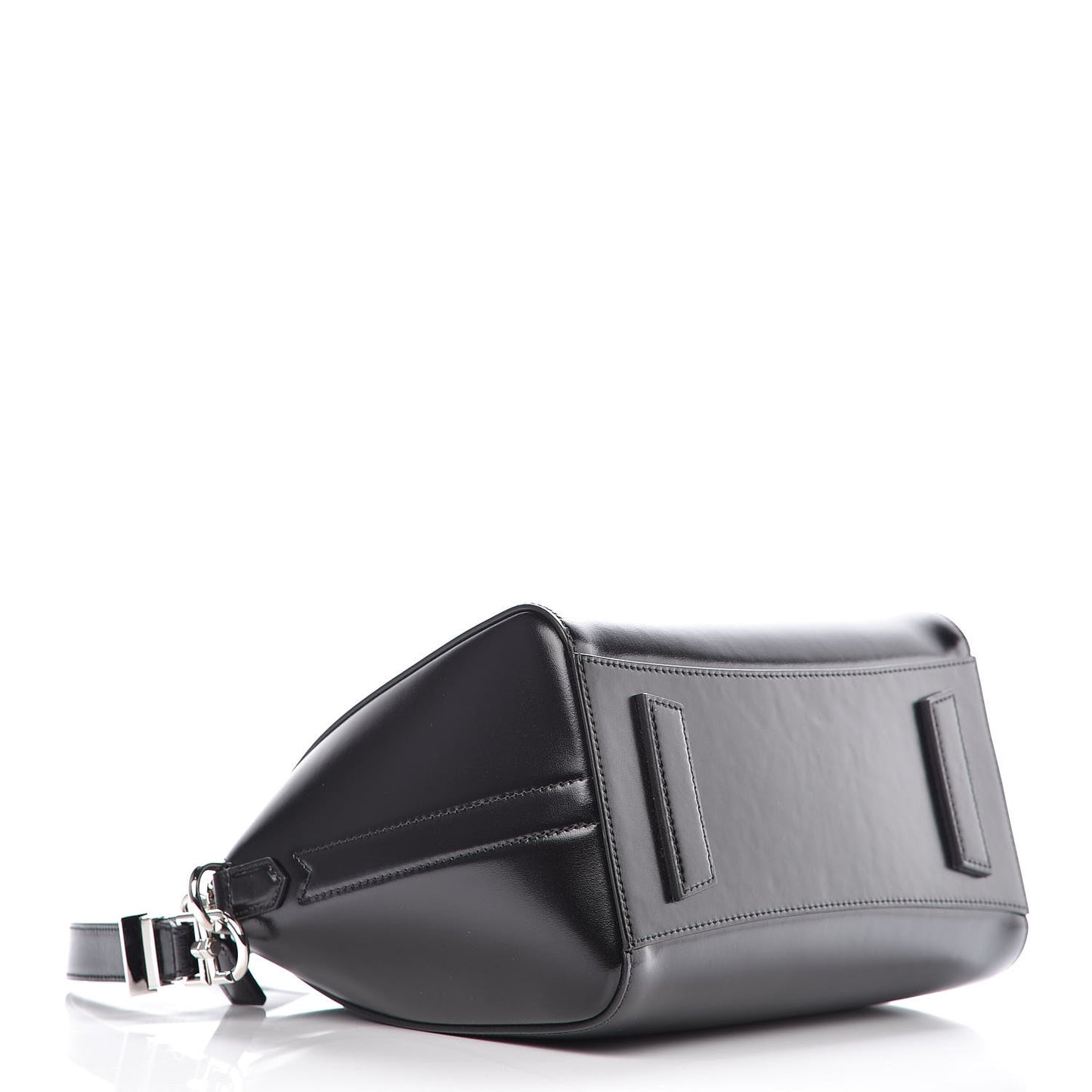 Shiny Lord Calfskin Small Antigona Black