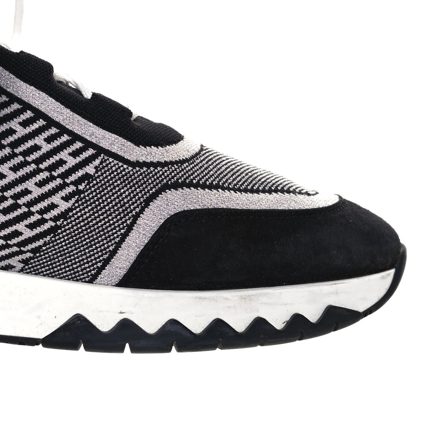 Knit Bi-Color Womens Addict Sneakers 39 Black White