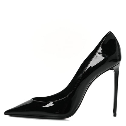 Saint Laurent Vernice Chiffon Zoe 105 Pump 38 Black 1 of 10