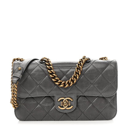 Chanel Glazed Calfskin Medium Perfect Edge Flap Grey 1 of 8