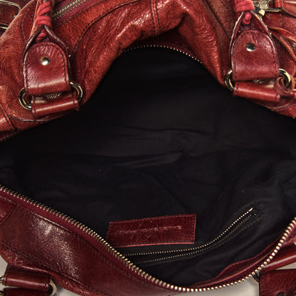 Balenciaga åBALENCIAGA Agneau Giant 21 Silver Hardware Work Dark Wine 4 of 4