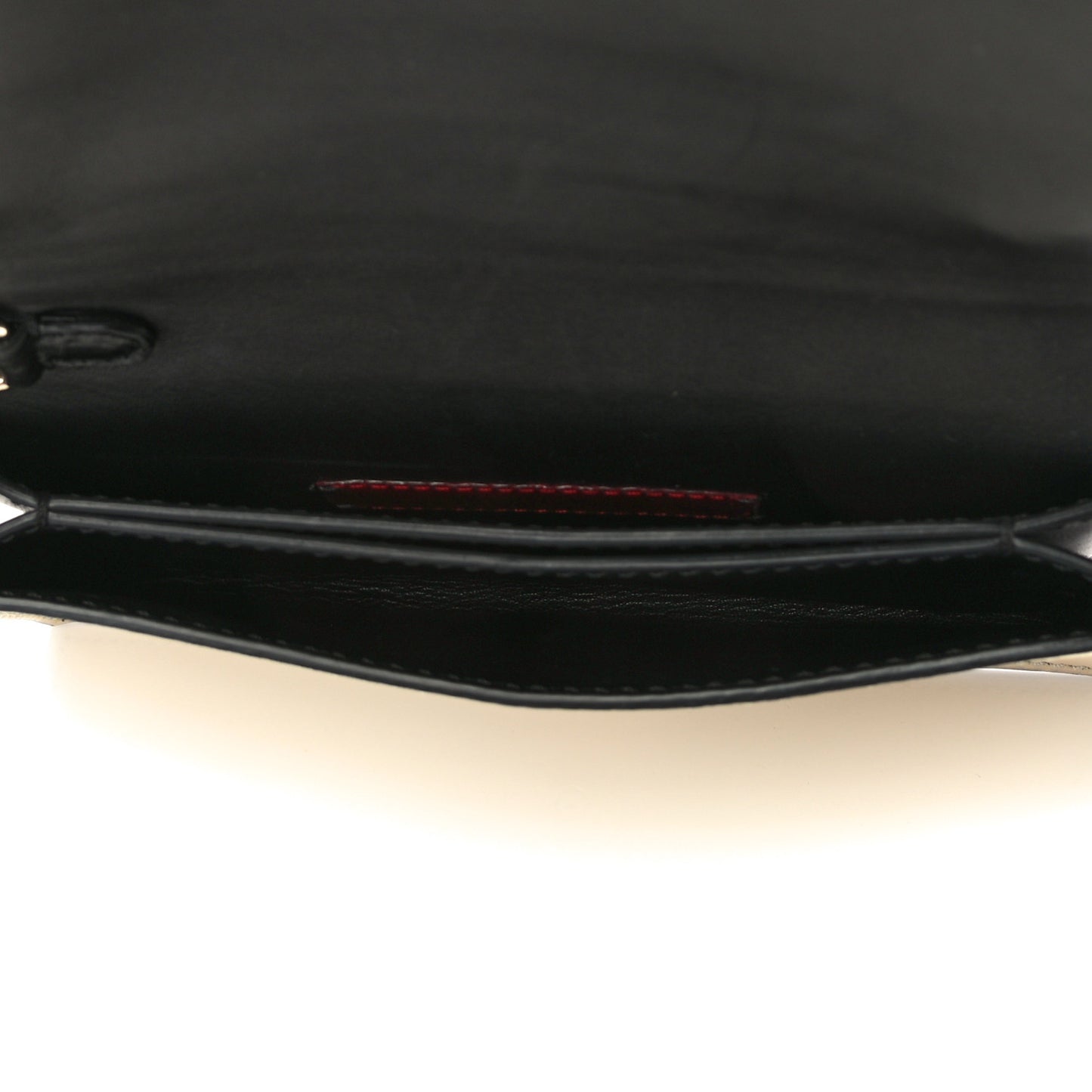 Nappa Small Rockstud Wristlet Clutch Light Ivory Black