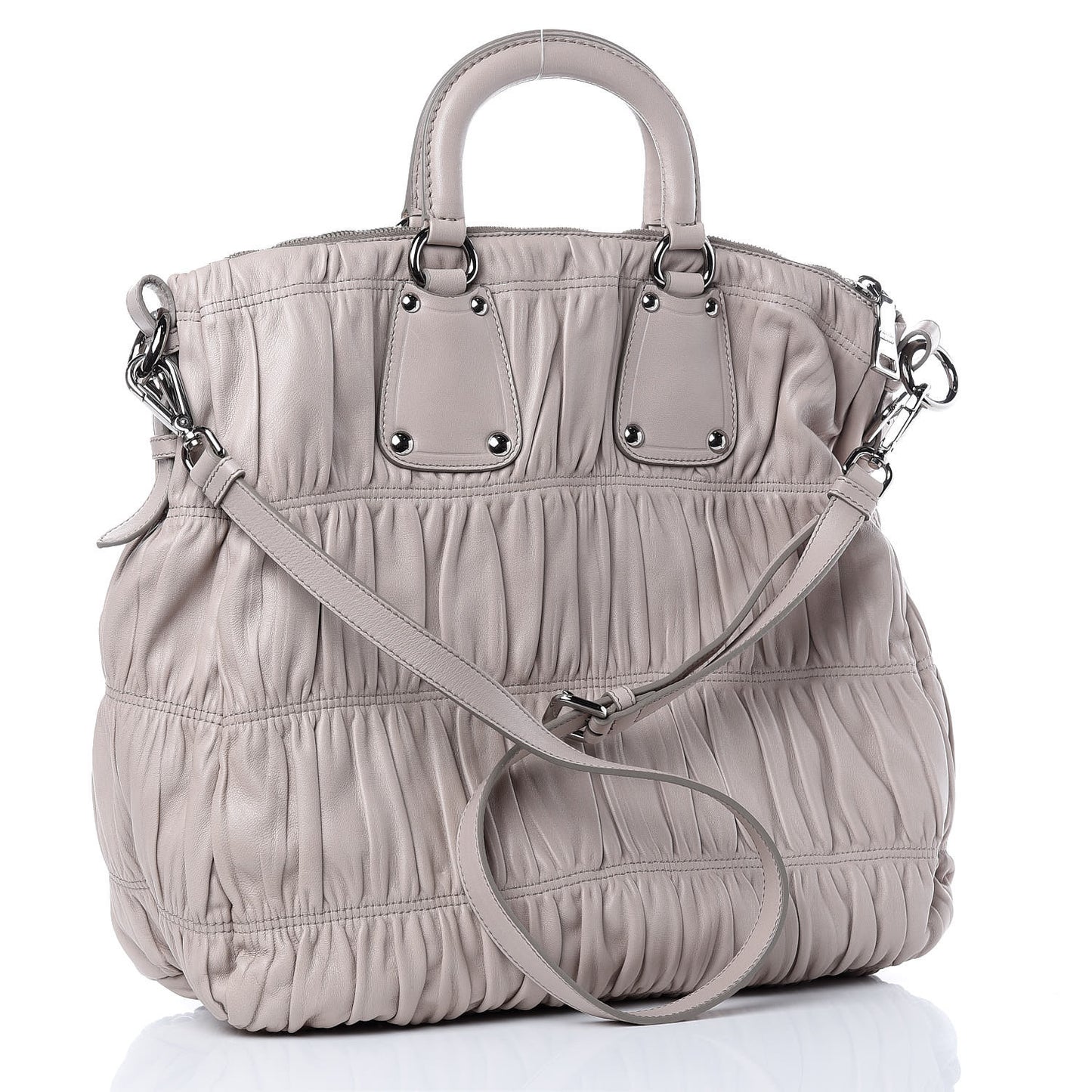 Nappa Gaufre Tote Pomice