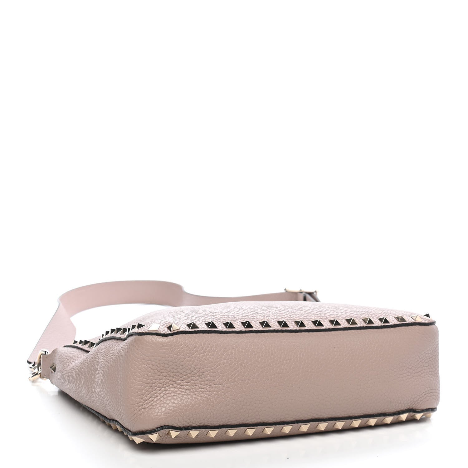 Valentino Garavani Pebbled Calfskin Small Rockstud Flip-Lock Messenger Bag Poudre 5 of 10