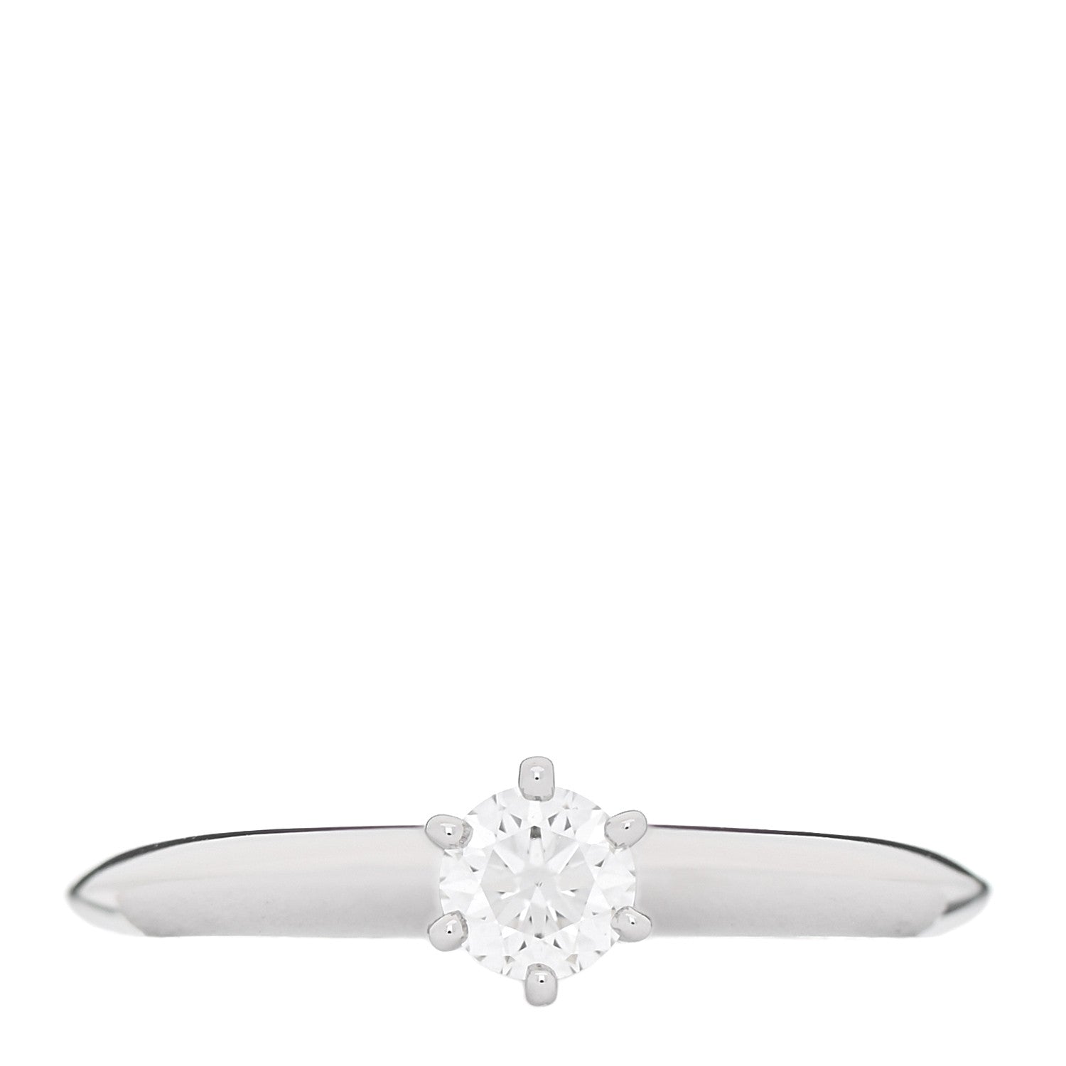 Tiffany Platinum Diamond .20ct Solitaire Engagement Ring 48 4.5 1 of 6