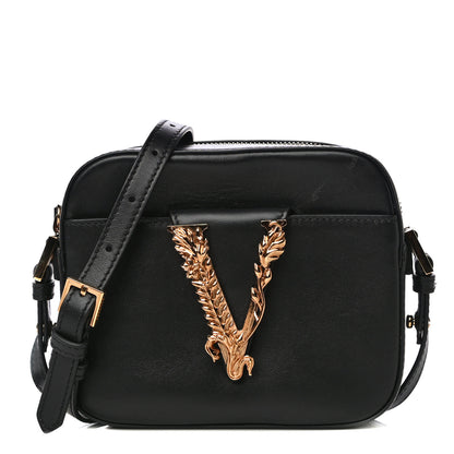 Versace Vitello Virtus Camera Bag Black 1 of 13