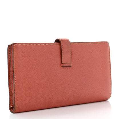 Hermes Chevre Mysore Bearn Gusset Wallet Crevette 3 of 13