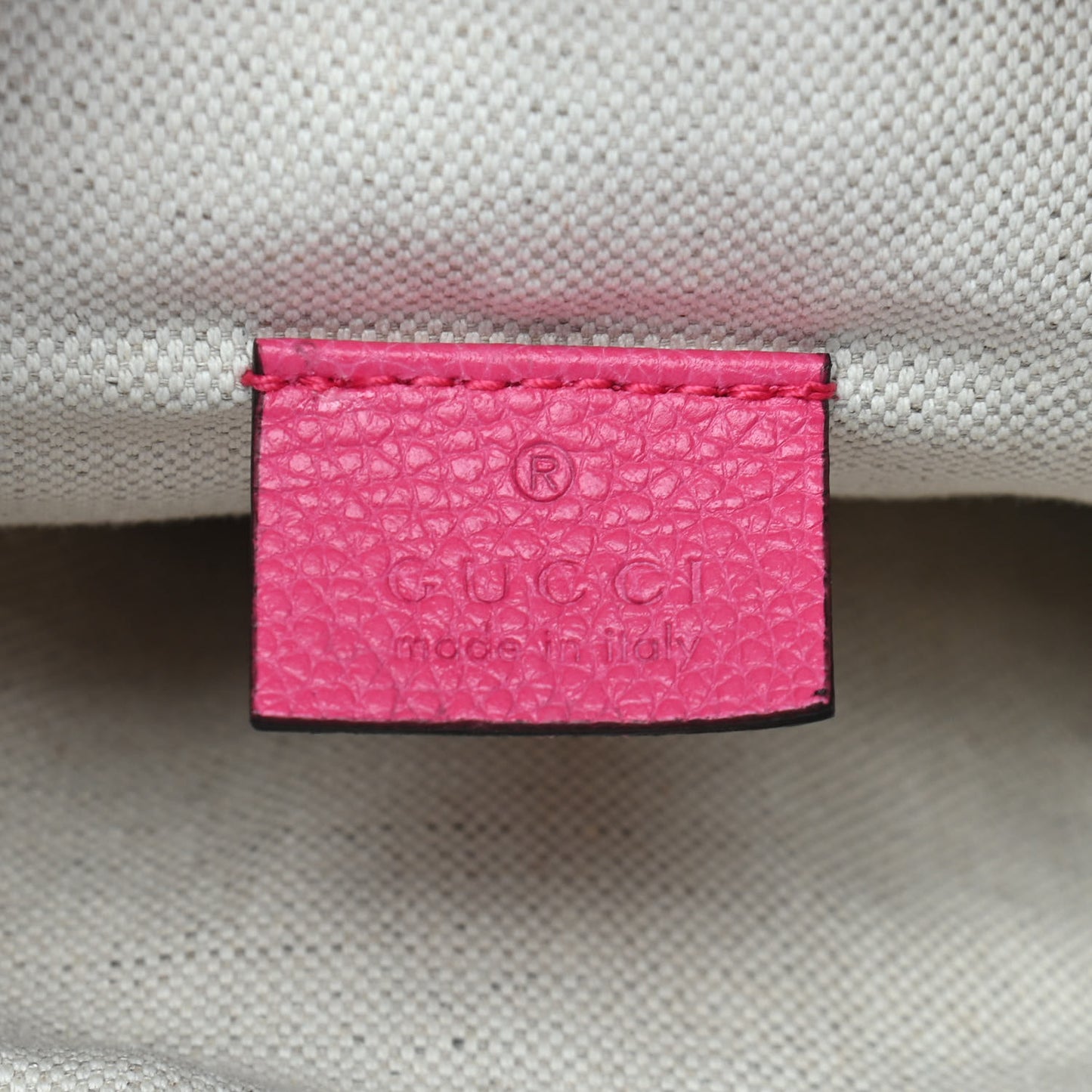 Grained Calfskin Logo Belt Bag Pink