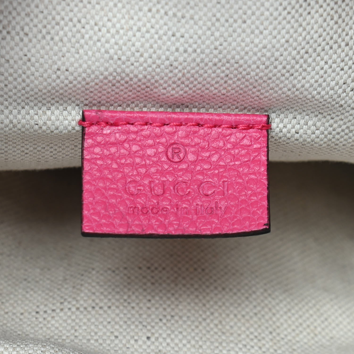 Gucci Grained Calfskin Logo Belt Bag Pink 6 of 9
