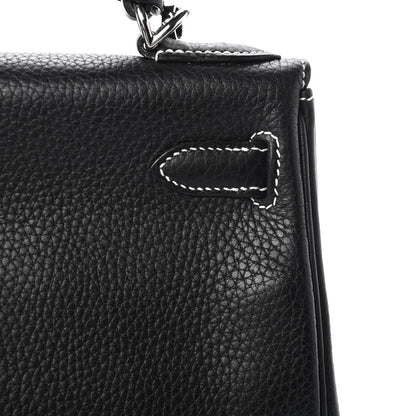 Hermes Taurillon Clemence Kelly Retourne 28 Black 23 of 27