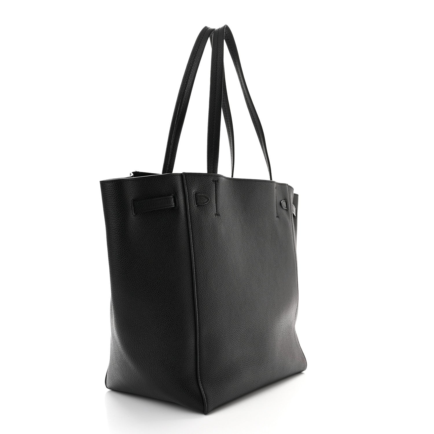 Celine Soft Grained Calfskin Small Belt Cabas Phantom Black 3 of 10