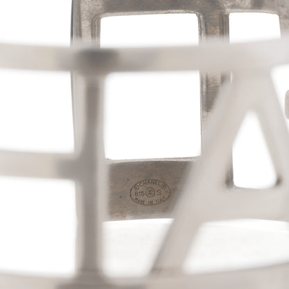 Chanel Metal Logo Cuff Silver 3 of 4