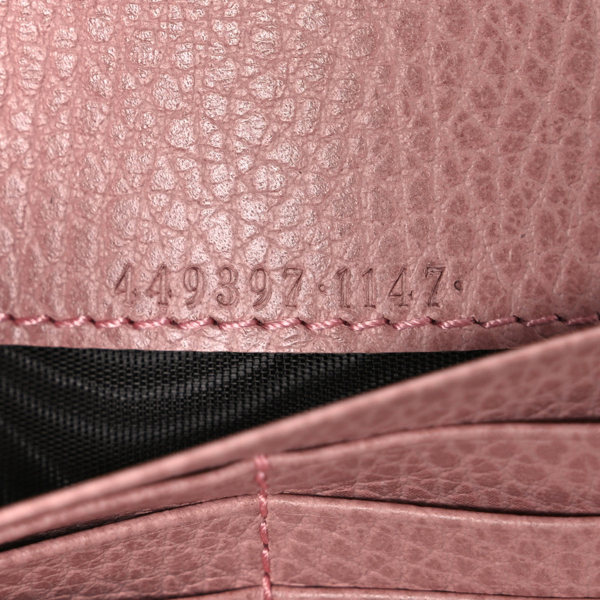 Gucci Dollar Calfskin Interlocking G Continental Wallet Soft Pink 8 of 9