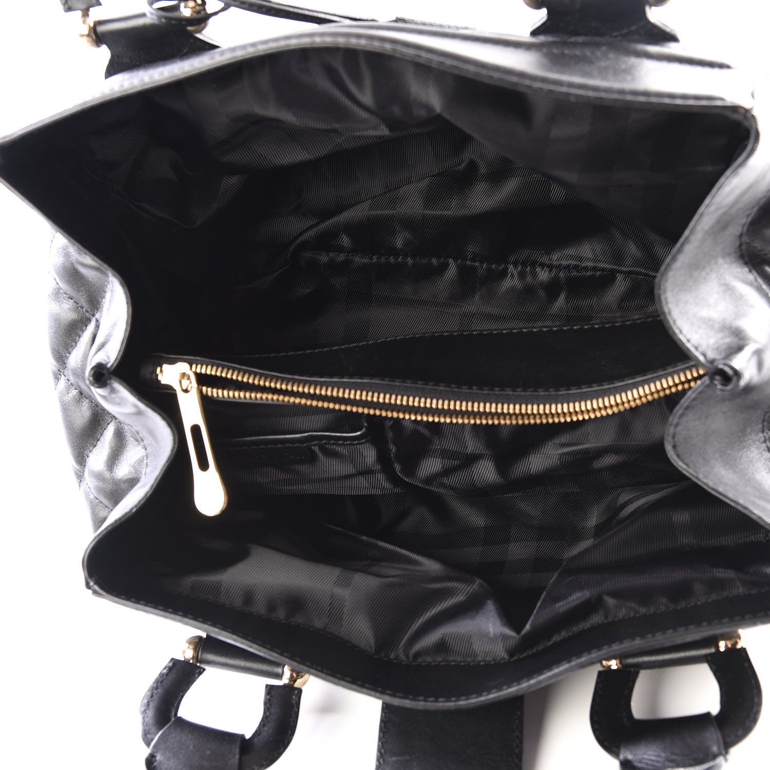 Burberry Calfskin Quilted Satchel Black 4 of 13