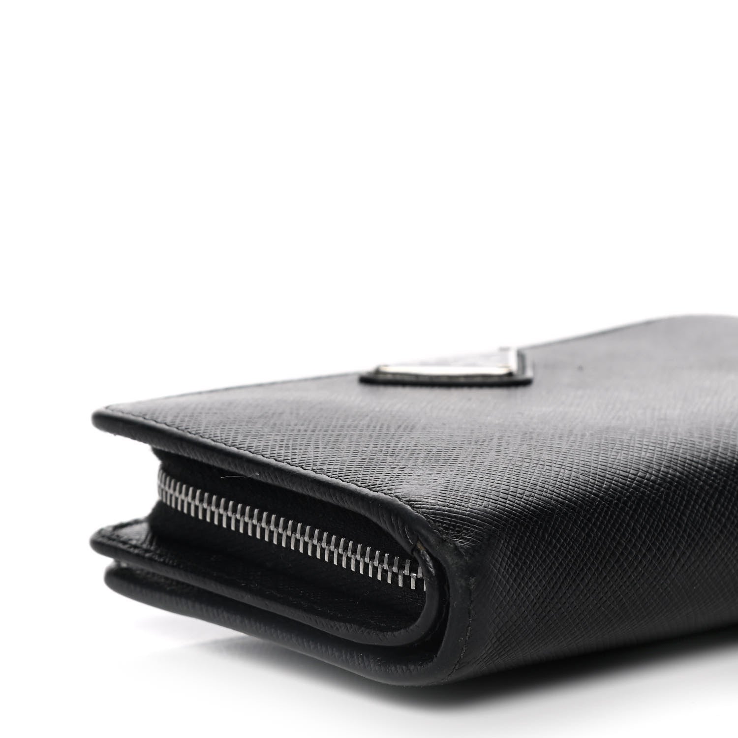 Prada Saffiano Metal Compact Wallet Black 10 of 13