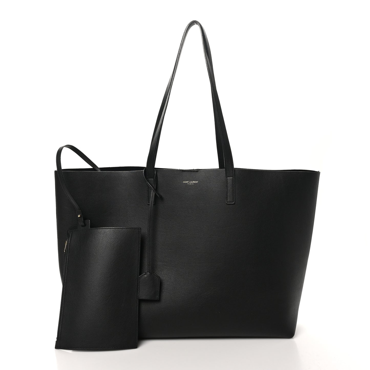 Calfskin Large Shopping Tote Black