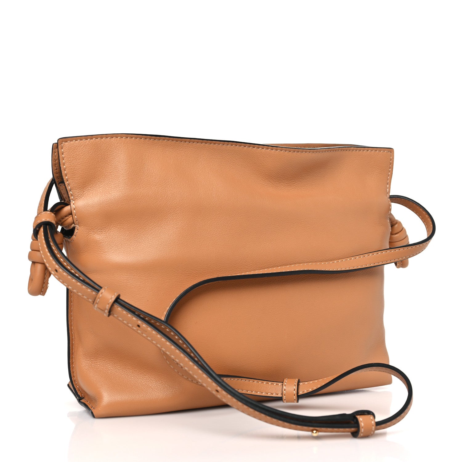 Loewe Calfskin Mini Flamenco Knot Clutch Warm Desert 3 of 10