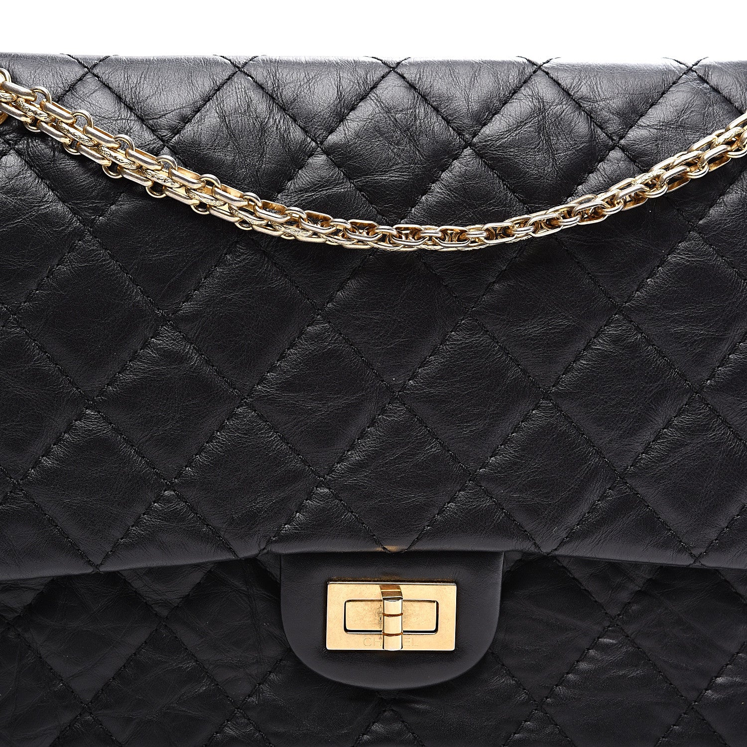 Chanel Aged Calfskin Quilted 2.55 Reissue 226 Flap Black 9 of 10