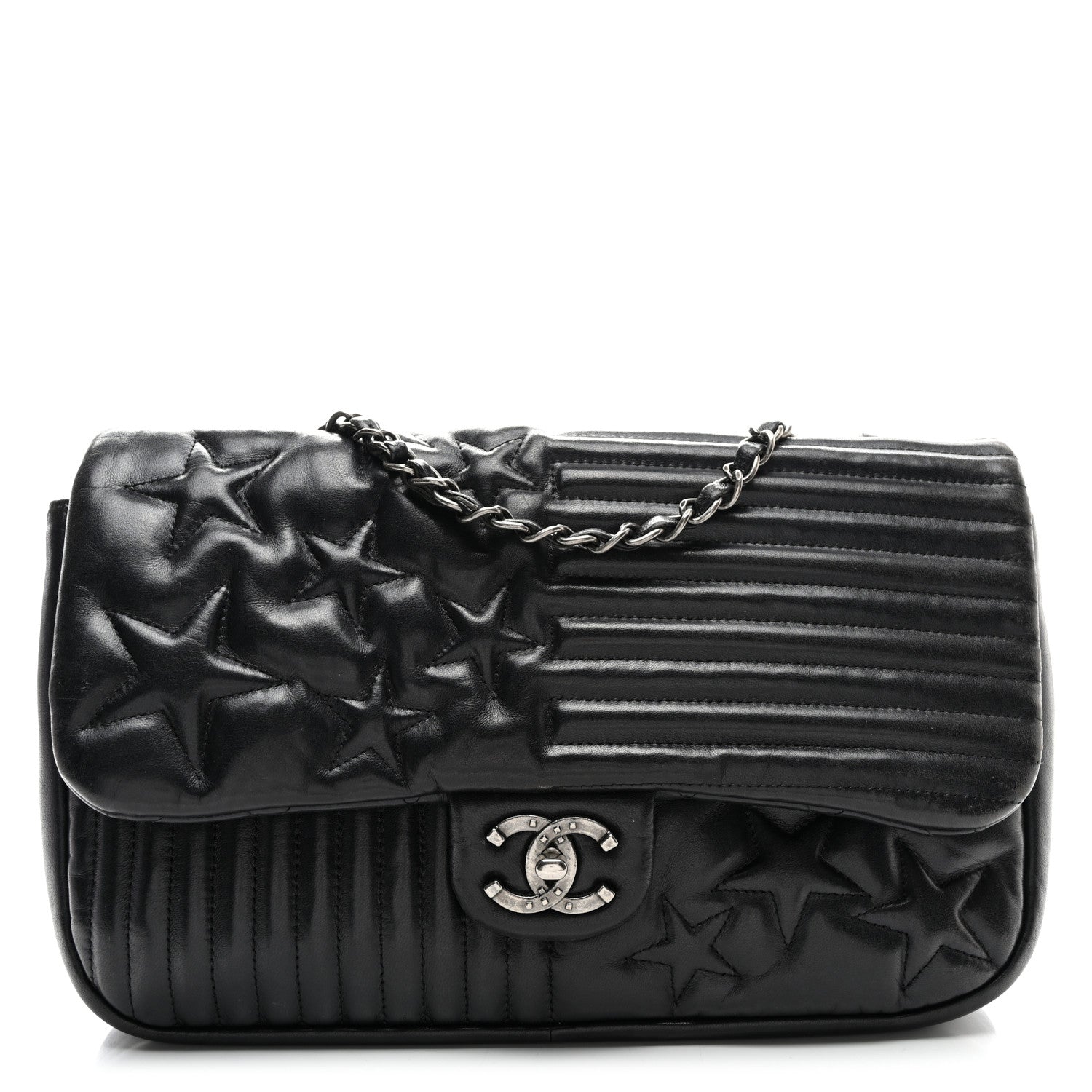 Chanel Lambskin Quilted Jumbo Paris Dallas Single Flap Black 1 of 10