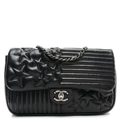 Chanel Lambskin Quilted Jumbo Paris Dallas Single Flap Black 1 of 10
