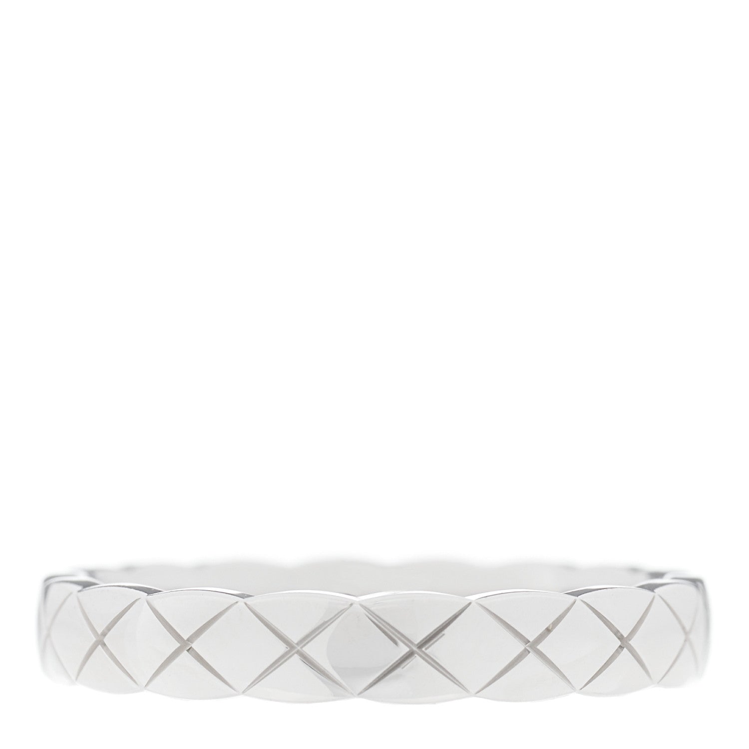 Chanel 18K White Gold Mini Coco Crush Ring 52 6 1 of 5
