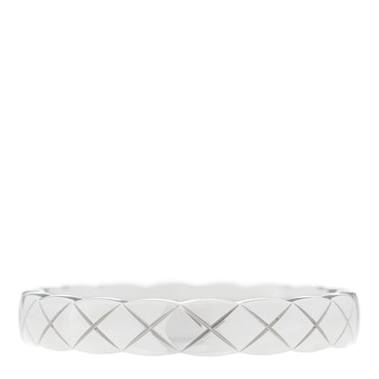 Chanel 18K White Gold Mini Coco Crush Ring 52 6 1 of 5