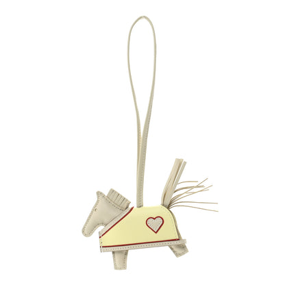 Hermes Milo Lambskin Grigri Rodeo Robeo Coeur Bag Charm PM Craie Jaune Milton Rouge Radieux 1 of 5