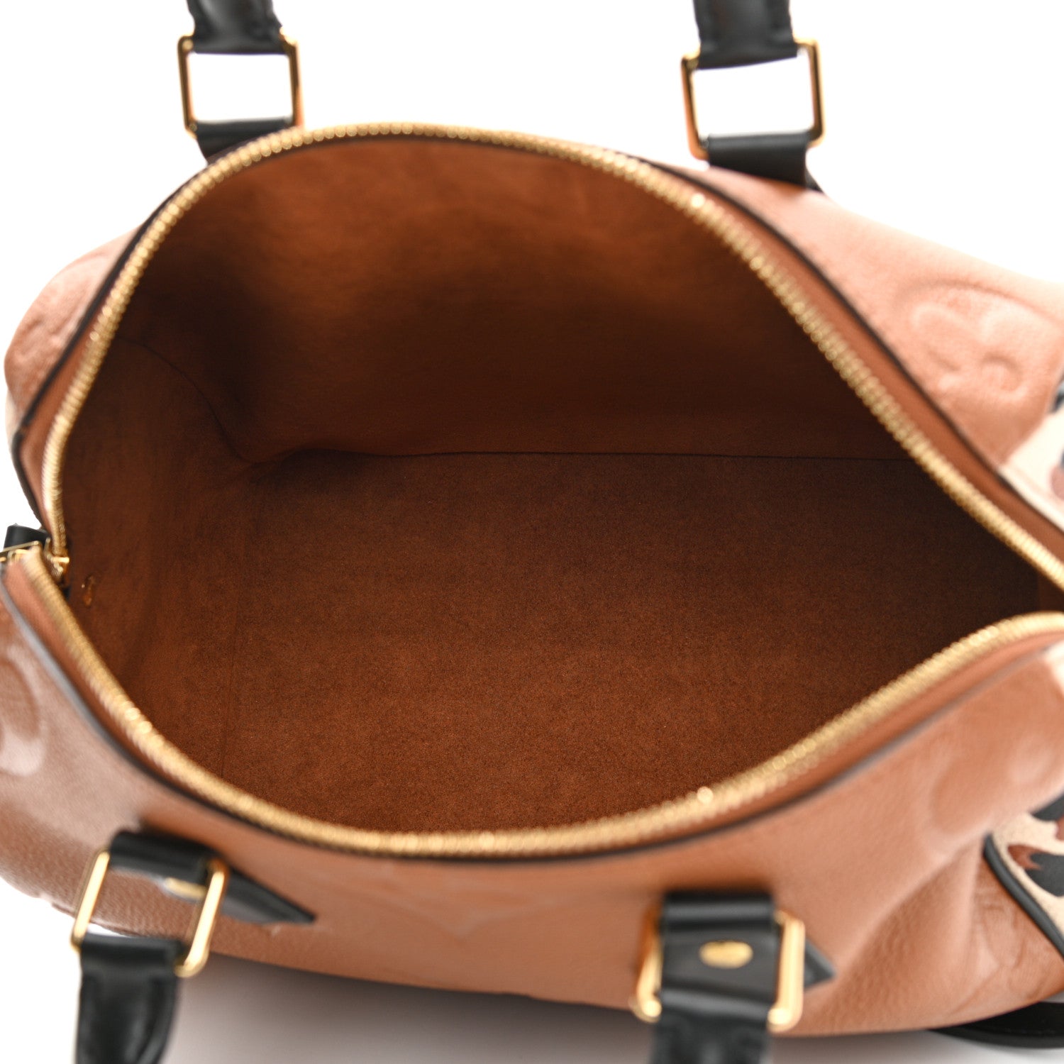 Louis Vuitton Empreinte Monogram Giant Wild At Heart Speedy Bandouliere 25 Caramel 5 of 9