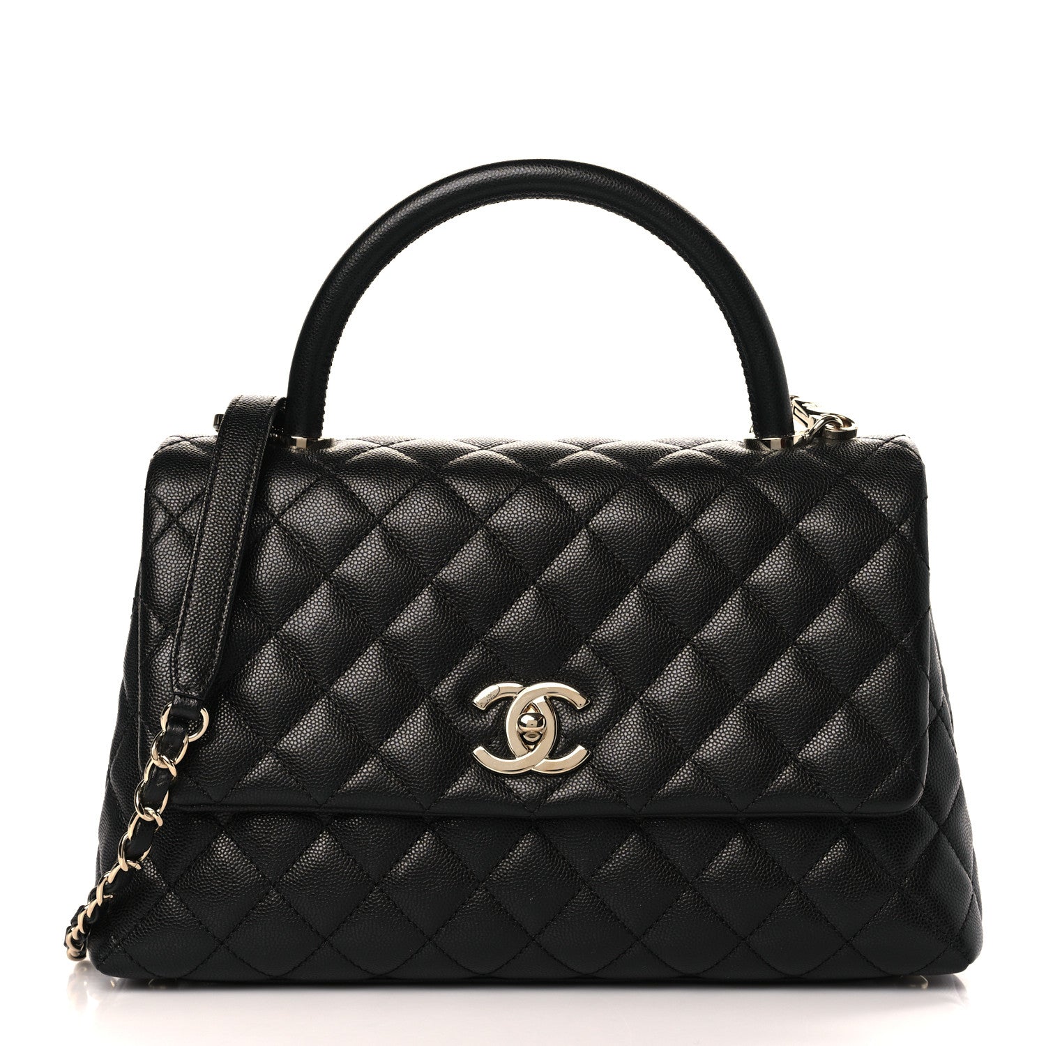 Chanel Caviar Quilted Small Coco Handle Flap Black 1 of 10